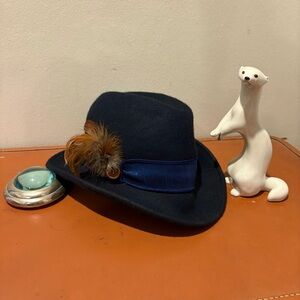Vintage Uno Alla Volta Feather Felt Fedora Hat Rare Made in USA